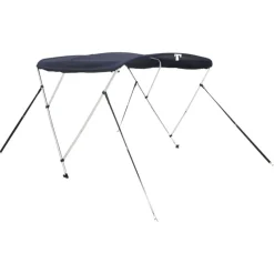 vidaXL Toit bimini à 3 arceaux parois en maille 183x(137-152)x137 cm