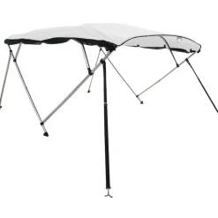 vidaXL Toit bimini à 4 arceaux parois en maille 243x(170-182)x137 cm