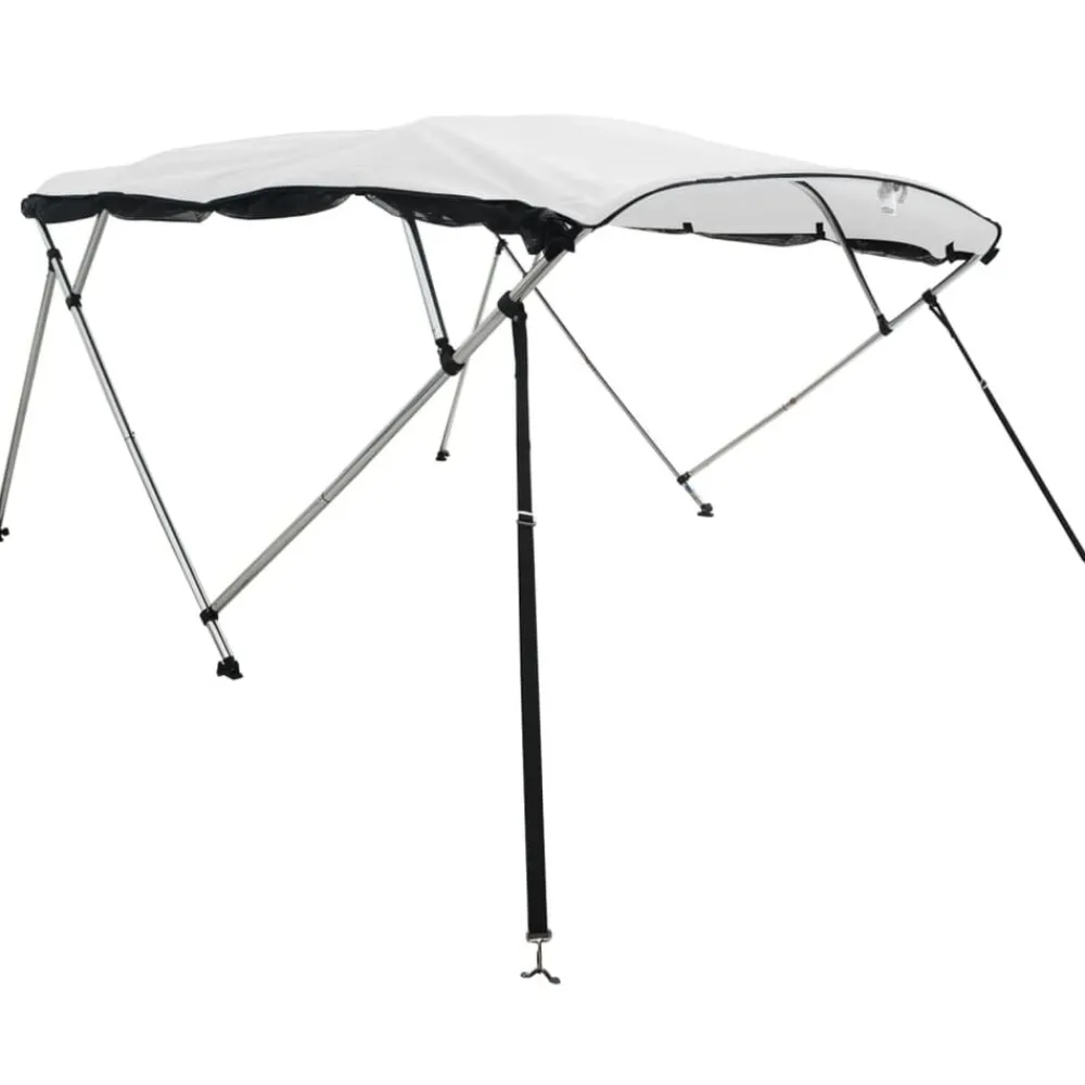 vidaXL Toit bimini à 4 arceaux parois en maille 243x(170-182)x137 cm