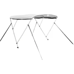 Pièces Détachées Pour Véhicules-vidaXL Toit bimini à 3 arceaux parois en maille 183x(137-152)x137 cm Blanc et noir