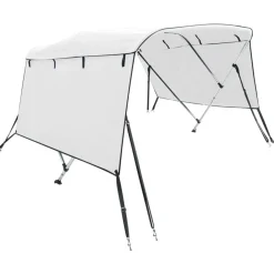 vidaXL Toit bimini à 3 arceaux parois latérales 183x(137-152)x137 cm