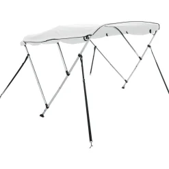 vidaXL Toit bimini à 3 arceaux parois latérales 183x(137-152)x137 cm