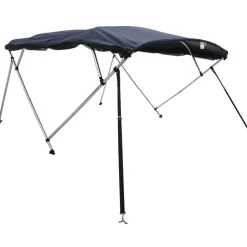 Pièces Détachées Pour Véhicules-vidaXL Toit bimini à 4 arceaux parois en maille 243x(170-182)x137 cm Bleu