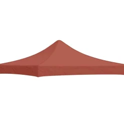 Pelouses & Jardins-vidaXL Toit de tente de réception 3x3 m Terre cuite 270 g/m² Couleur terre cuite