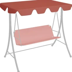 Pelouses & Jardins-vidaXL Toit rechange balançoire terre cuite 188/168x145/110 cm Couleur terre cuite