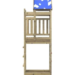Jeux De Plein Air-vidaXL Tour de jeu Marron 85 x 52,5 x 239 cm Bois solide imprégné