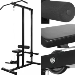 vidaXL Tour de musculation avec plaques de poids 40 kg