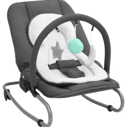 Jouets & Équipement D'Éveil Pour Bébés-vidaXL Transat pour bébé Acier Anthracite