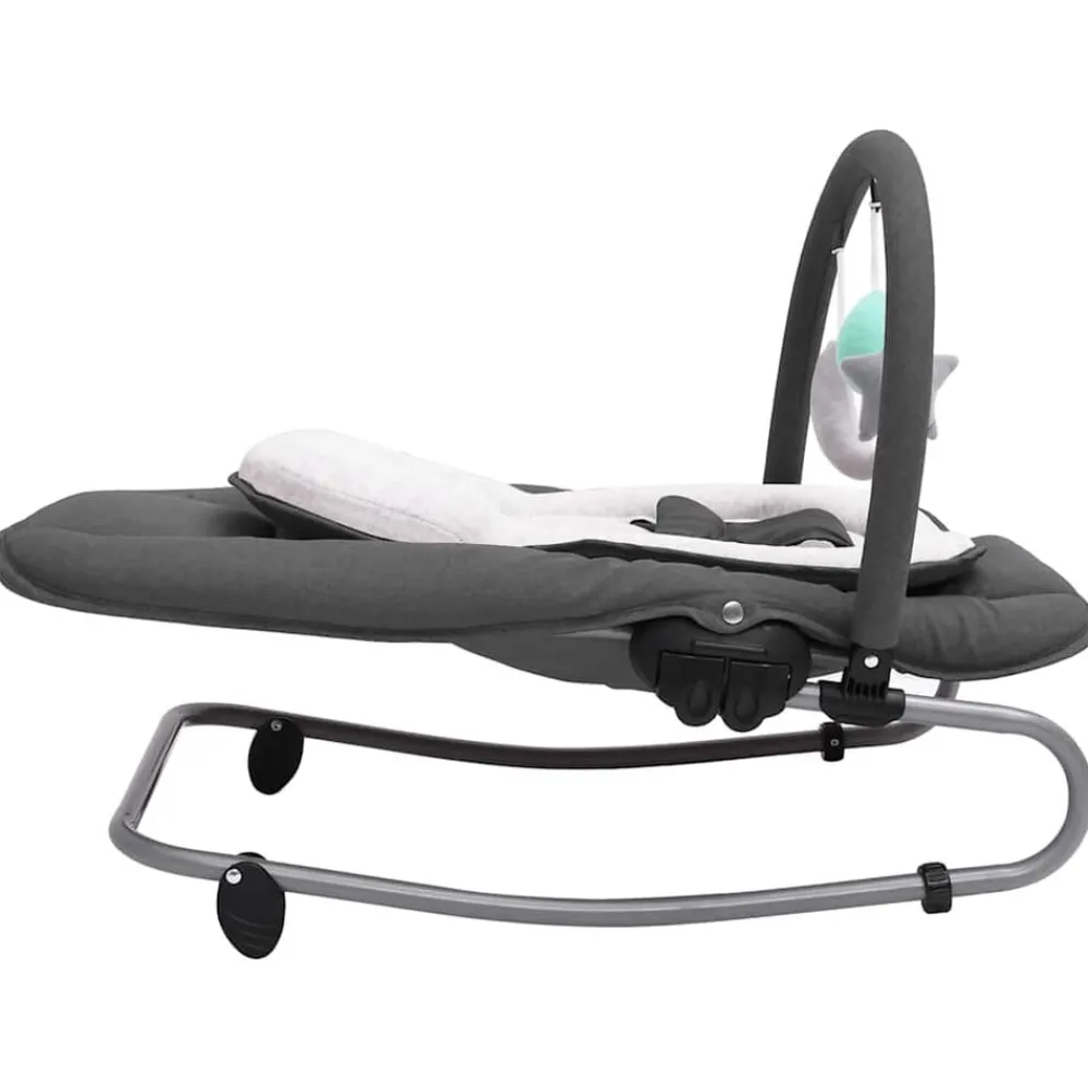 Jouets & Équipement D'Éveil Pour Bébés-vidaXL Transat pour bébé Acier Anthracite