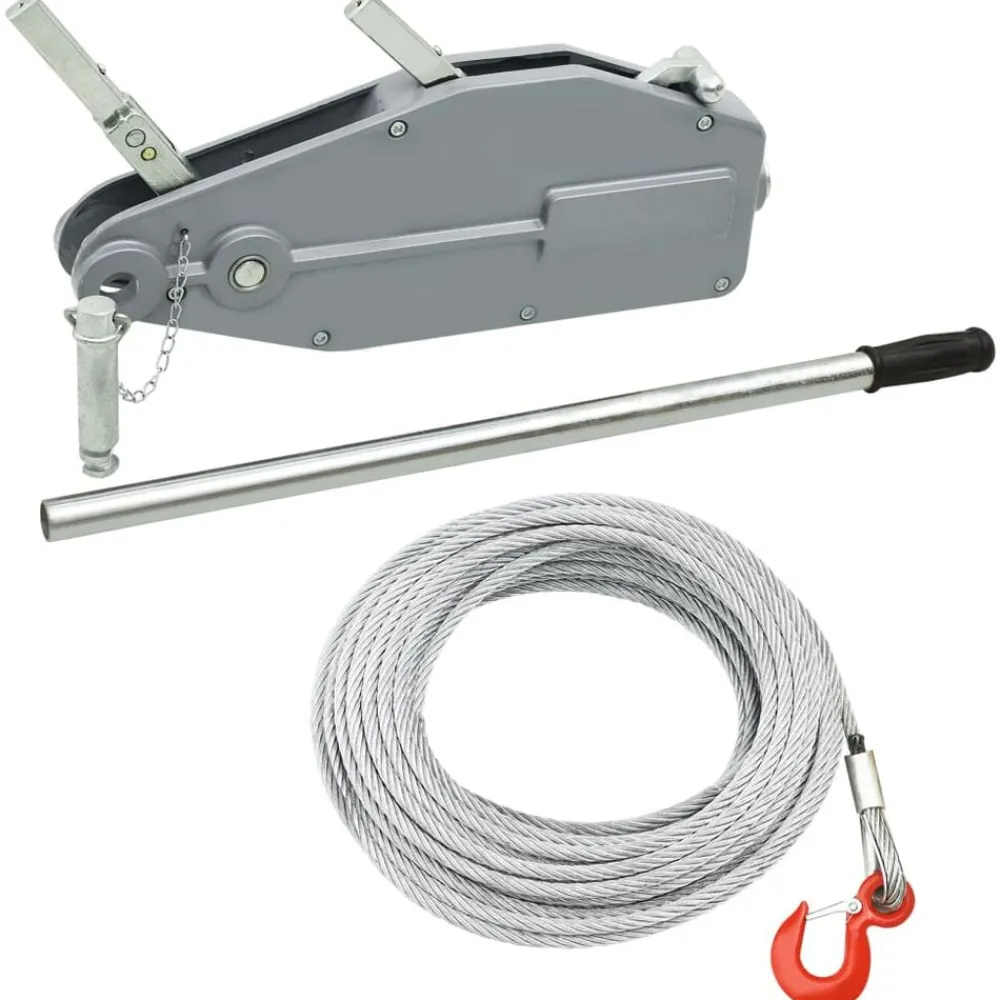 vidaXL Treuil de levage à câble 800 kg