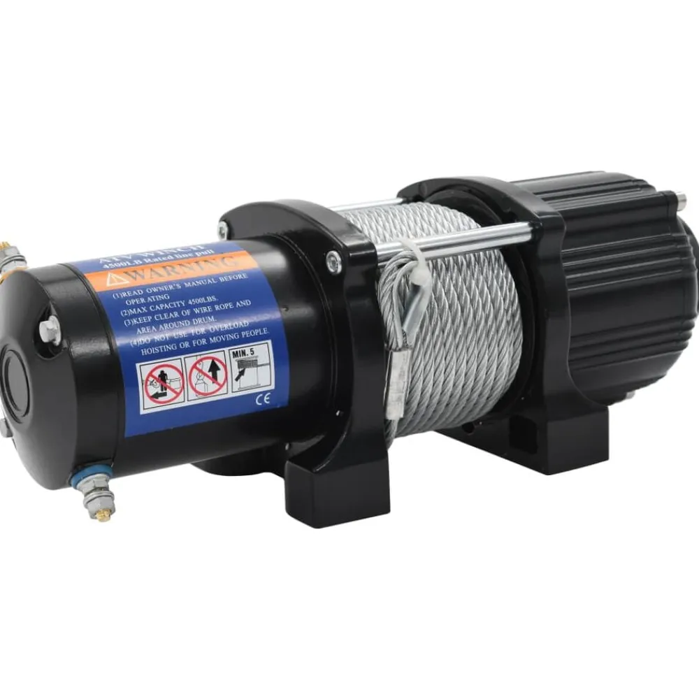 Manutention De Matériaux-vidaXL Treuil électrique 12 V 4500 lbs 2040 kg avec télécommande
