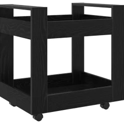 Chariots & Îlots-vidaXL Trolley de Bureau Chêne noir 60 x 45 x 60 cm Bois d'ingénierie Ch&ecirc;ne noir