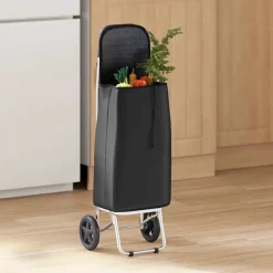 Bagages & Maroquinerie-vidaXL Trolley de shopping 35 x 28 x 92 cm Tissu Oxford Noir