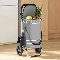 vidaXL Trolley de shopping 36,5 x 46,5 x 100,5 cm Tissu Oxford