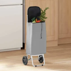 vidaXL Trolley de shopping 35 x 28 x 92 cm Tissu Oxford