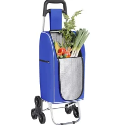 vidaXL Trolley de shopping 39,5 x 33 x 93 cm Tissu Oxford