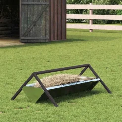 Articles Pour Animaux De Compagnie-vidaXL Trough d'alimentation pour le bétail Argent 111 x 76 x 38 cm Acier galvanisé