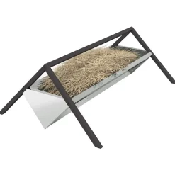 Articles Pour Animaux De Compagnie-vidaXL Trough d'alimentation pour le bétail Argent 111 x 76 x 38 cm Acier galvanisé