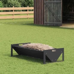 Articles Pour Animaux De Compagnie-vidaXL Trough d'alimentation pour le bétail 108 x 50 x 28 cm Noir