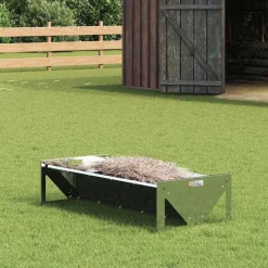 vidaXL Trough d'alimentation pour le bétail Argent 108 x 50 x 28 cm