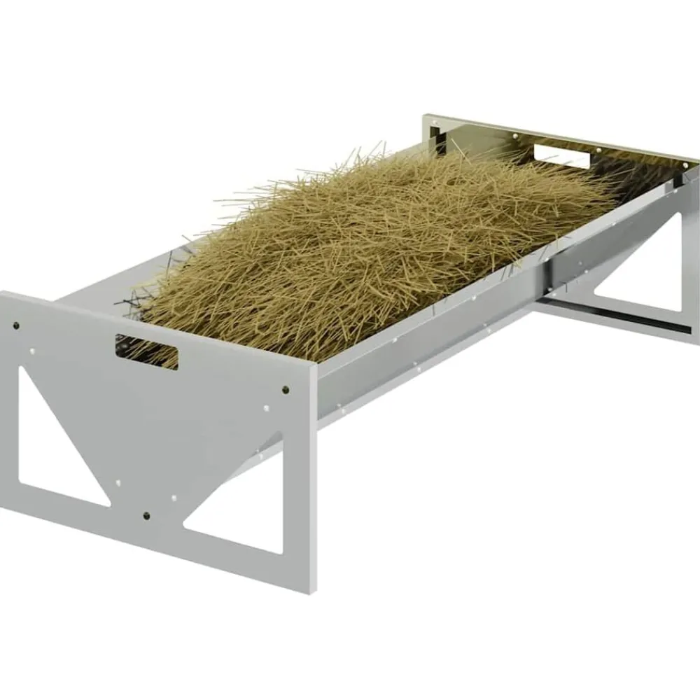 vidaXL Trough d'alimentation pour le bétail Argent 108 x 50 x 28 cm