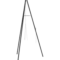 vidaXL Trépied de Feu de Camp Noir 92 x 92 x 151,5 cm Acier