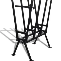 vidaXL Tréteau enduit de poudre noir pour travail en bois