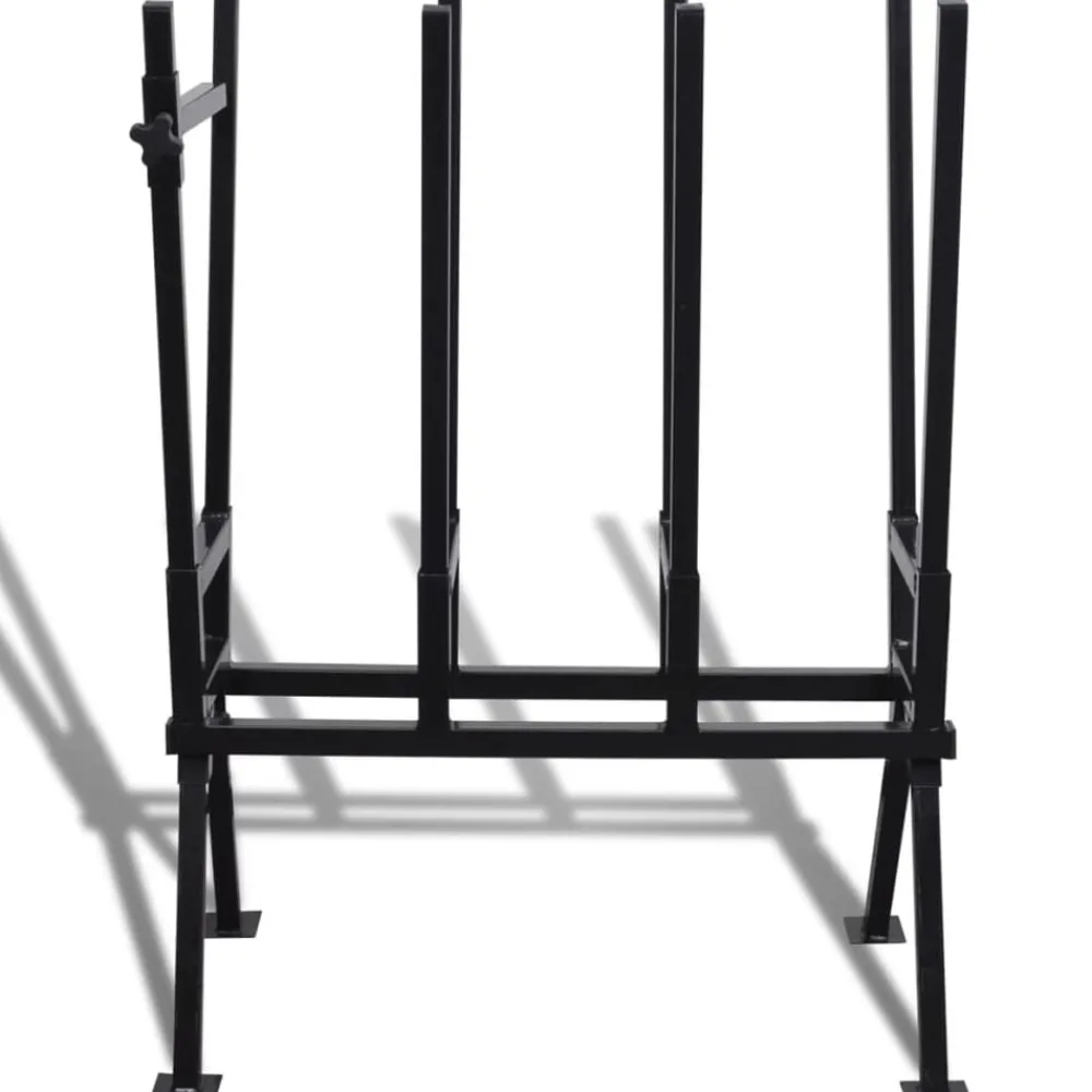 vidaXL Tréteau enduit de poudre noir pour travail en bois
