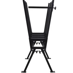 vidaXL Tréteau enduit de poudre noir pour travail en bois