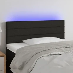 Lits & Accessoires-vidaXL Tête de lit à LED 80x5x78/88 cm Tissu Noir