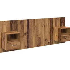vidaXL Tête de lit avec armoire 3 pcs Bois d'ingénierie