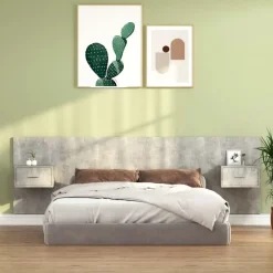 vidaXL Tête de lit avec armoires Bois d'ingénierie