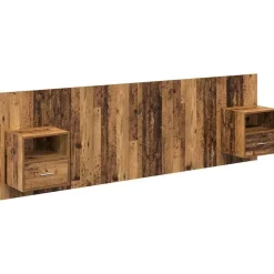 vidaXL Tête de lit avec armoire 3 pcs Bois d'ingénierie