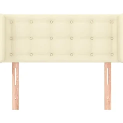 Lits & Accessoires-vidaXL Tête de lit avec oreilles Crème 83x16x78/88 cm Similicuir Cr&egrave;me