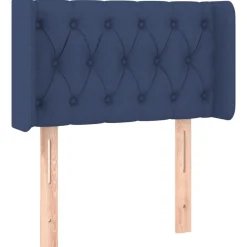 Lits & Accessoires-vidaXL Tête de lit avec oreilles 83x16x78/88 cm Tissu Bleu