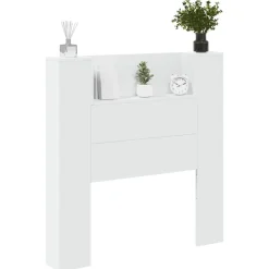 Lits & Accessoires-vidaXL Tête de lit 100 x 16,5 x 103,5 cm Bois d'ingénierie Blanc