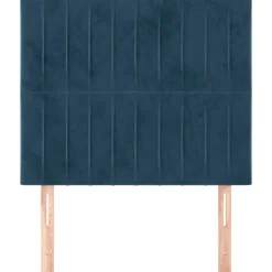Lits & Accessoires-vidaXL Tête de lit 80x5x118/128 cm Velours Bleu foncé