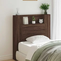 Lits & Accessoires-vidaXL Tête de lit Chêne brun 100 x 16,5 x 103,5 cm Bois d'ingénierie Ch&ecirc;ne marron