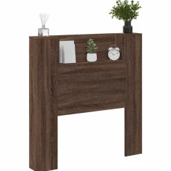 Lits & Accessoires-vidaXL Tête de lit Chêne brun 100 x 16,5 x 103,5 cm Bois d'ingénierie Ch&ecirc;ne marron