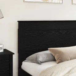 Lits & Accessoires-vidaXL Tête de lit Chêne noir 200 cm Bois d'ingénierie Ch&ecirc;ne noir