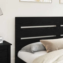 Lits & Accessoires-vidaXL Tête de lit Chêne noir 100 cm Bois d'ingénierie Ch&ecirc;ne noir