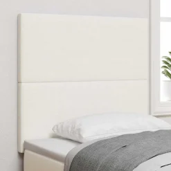 Lits & Accessoires-vidaXL Tête de lit Crème 80 cm Tissu en velours côtelé Cr&egrave;me