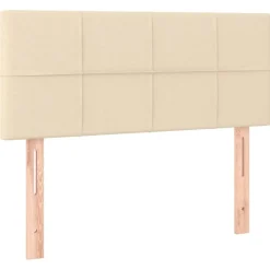 vidaXL Tête de lit Crème 80x5x78/88 cm Tissu