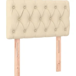 vidaXL Tête de lit Crème 80x7x78/88 cm Tissu