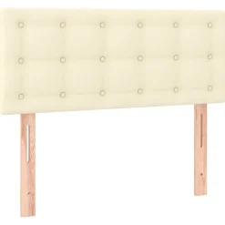 Lits & Accessoires-vidaXL Tête de lit Crème 80x5x78/88 cm Similicuir Cr&egrave;me