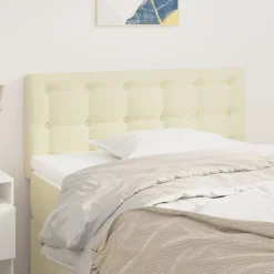 Lits & Accessoires-vidaXL Tête de lit Crème 80x5x78/88 cm Similicuir Cr&egrave;me