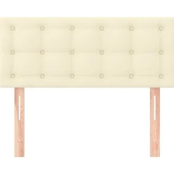 Lits & Accessoires-vidaXL Tête de lit Crème 80x5x78/88 cm Similicuir Cr&egrave;me