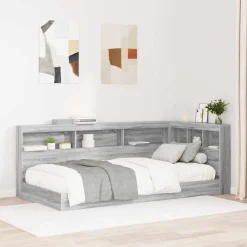 vidaXL Tête de lit de rangement Gris Sonoma 80 cm Bois d'ingénierie