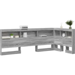 vidaXL Tête de lit de rangement Gris Sonoma 80 cm Bois d'ingénierie