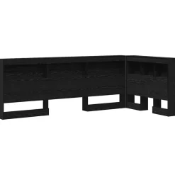 Lits & Accessoires-vidaXL Tête de lit de rangement Chêne noir 80 cm Bois d'ingénierie Ch&ecirc;ne noir